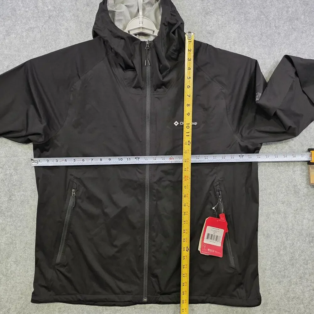 The North Face‎ All Weather Jacket Mens 2XL Black DryVent Hooded Hike Waterproof